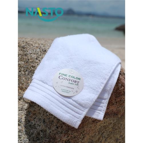 日本那須藤經典款唯美素色薄款純棉柔軟吸水小方巾浴巾NASTO