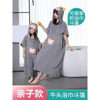 可穿式套頭兒童女孩非純棉浴巾