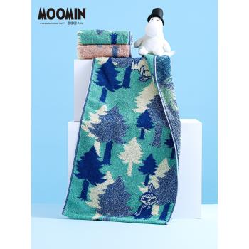 夕才兒美術館 MOOMIN姆明正版高檔純棉毛巾 成人全棉柔軟吸水面巾