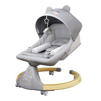 博比龍電動嬰兒搖搖椅哄娃神器安撫椅躺椅小孩哄睡新生寶寶搖籃床