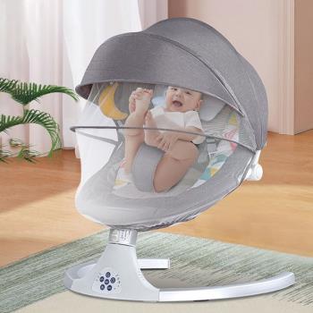 嬰兒電動搖搖椅哄娃神器新生兒寶寶哄睡搖籃床睡覺撫椅躺椅