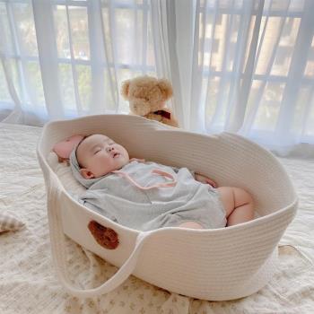 寶寶出院手提嬰兒提籃外出便攜式車上睡籃子安全車載新生新兒出門