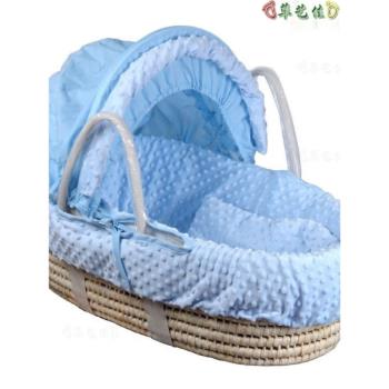 嬰兒提籃睡藍便載車攜式新生嬰兒手提籃子嬰M兒籃草w編筐寶寶搖籃