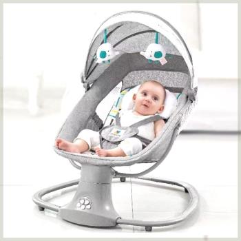 嬰兒電動搖椅可躺哄娃睡覺神器 新生兒搖籃床兒童安撫椅躺椅0-3歲