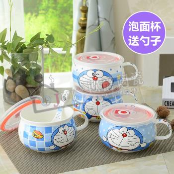 保鮮卡通帶把可微波爐食品級陶瓷
