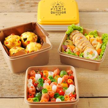 日式加大號三層食物保鮮便當盒