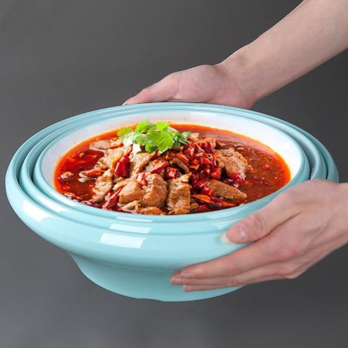 密胺北歐餐具餐廳毛血旺酸菜魚大盆碗商用仿瓷加厚麻辣燙大份湯碗