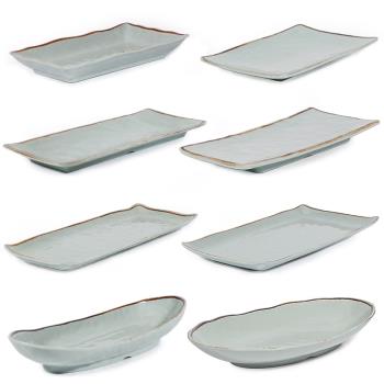 密胺餐具日式壽司盤子長方形商用火鍋菜盤餐盤仿瓷塑料烤肉燒烤盤