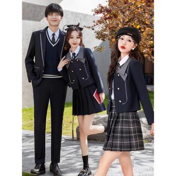 中學生學院風西裝英倫套裝裙女春秋jk制服校服高中生演講比賽禮服