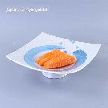 陶瓷高腳四方盤 創意刺身盤壽司盤水果沙拉盤前菜碟 日式料理餐具