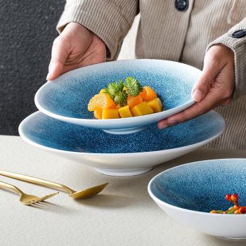 密胺圓形深盤商用湯盤餐廳酒店餐具盤子仿瓷涼皮盤拌面盤飯店菜盤
