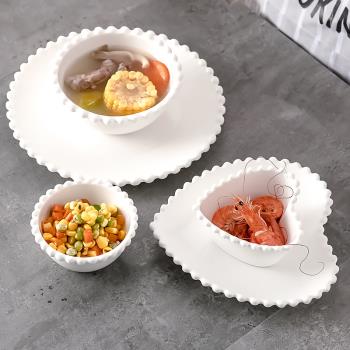 創意陶瓷盤子可愛個性異形盤碗套裝家用酒店餐具水果沙拉菜盤碟子