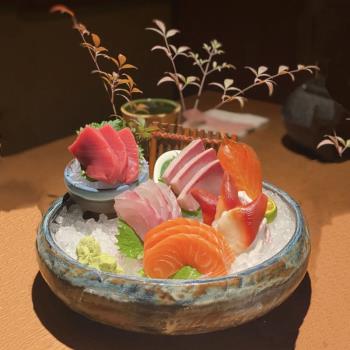 海鮮姿造三文魚刺身拼盤高階陶瓷