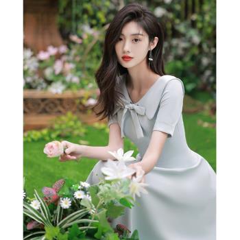 小個子晚禮服女小眾輕奢簡約氣質日常聚會平時可穿法式連衣裙夏季