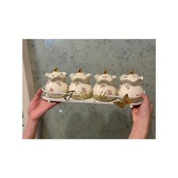 輕奢調味罐廚房家用創意高檔調料套裝組合鹽味精香料收納盒