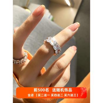ins 925純銀模擬女小眾設計鉆戒