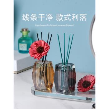 輕奢空瓶簡約託盤高檔水晶玻璃
