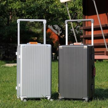 行李箱鋁框20寸登機箱26寸萬向輪寬拉桿旅行箱男女學生24寸密碼箱
