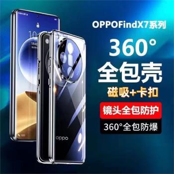 oppo雙面玻璃透明磁吸防窺手機殼