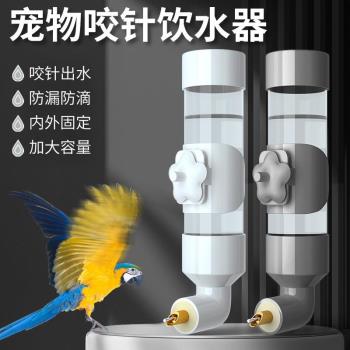 鳥用自動飲水器撞針水壺虎皮玄鳳鸚鵡下水器喂水器大號鳥籠配件