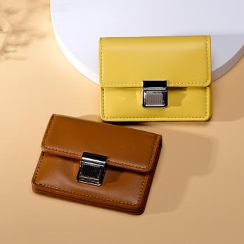 新款韓版女士錢包女生錢包短款純色簡約ins學生卡包女wallet