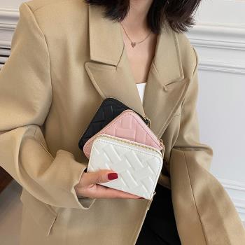 真皮小錢包女士2023新款軟皮網紅小眾設計短款高階精緻高顏值輕奢