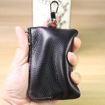 真皮男士多功能腰掛零錢包汽車鑰匙包軟皮女式迷你簡約復古鎖匙
