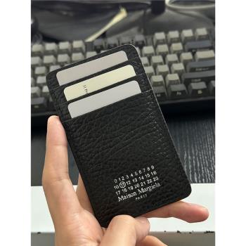 Margiela風格 馬吉拉頭層牛皮男女士簡約長卡包 多卡位錢夾ins