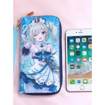 卡通芭芭拉動漫周邊印花日韓潮品 兒童 女童拉鏈長款手提錢包