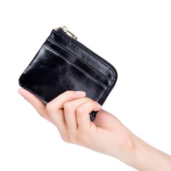 男士女士通用零錢包真皮超薄款 多功能軟皮卡包硬幣包 迷你小錢包