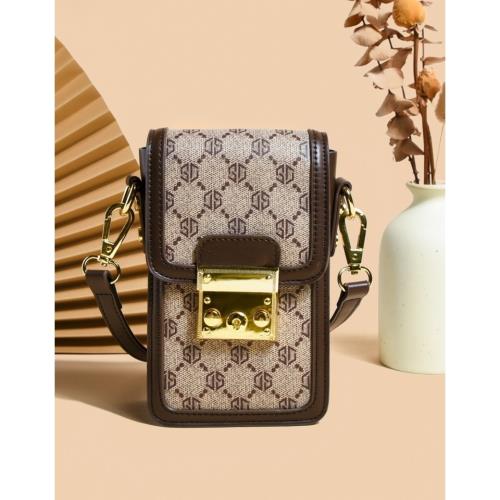 高級感精致輕奢女包2025秋季新款小眾手機包百搭單肩斜挎包小包包