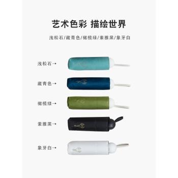 原社五折便攜黑膠零透光口袋傘