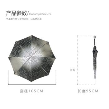 義大利Pasotti雨傘灰色骷髏鉚釘銀色骷髏自動防曬長柄太陽傘禮品