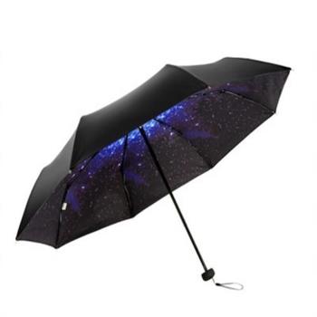 天堂傘雙層太陽傘女防曬防曬防紫外線遮陽黑膠三折晴雨兩用upf50+