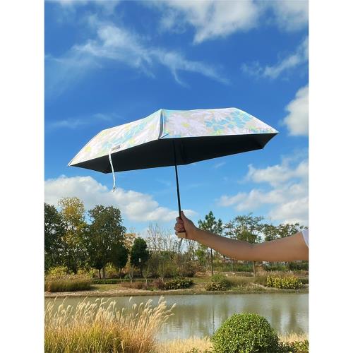 日本進口WPC.遮陽晴雨防曬傘三折彩膠黑膠紫外線盛開花朵兩用超輕