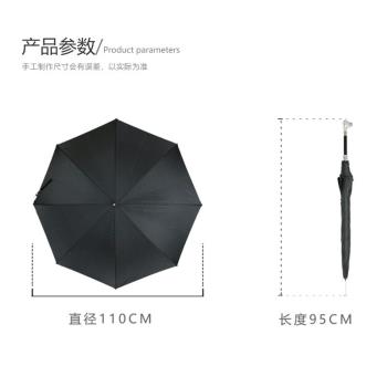 義大利pasotti雨傘長柄傘銀色拉布拉多狗頭把手遮陽傘晴雨兩用