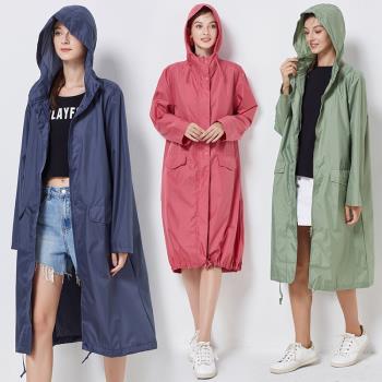 新款2021時尚中長款風衣雨衣成人男女戶外徒步旅行外套雨衣輕薄潮