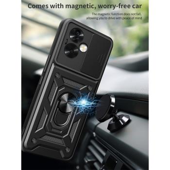適用oppoa79手機殼5g版氣囊防摔OPPO A79矽膠保護套CPH2553全包鏡頭推窗滑蓋Oppo A795G商務男款外殼磁吸指環