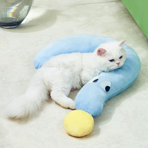 貓咪枕頭可拆卸寵物睡覺用可愛搞怪問號狗墊子寵物抱枕寵物用品