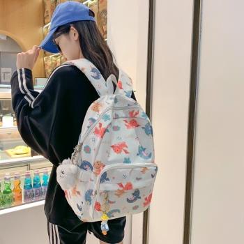 高顏值可愛卡通印花雙肩包大容量ins風森系書包女初高中百搭揹包
