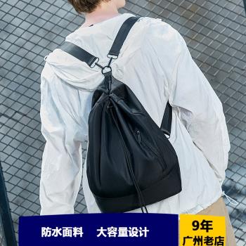 大容量防水雙肩包男女電腦揹包大學生戶外男士小型旅行包男生書包