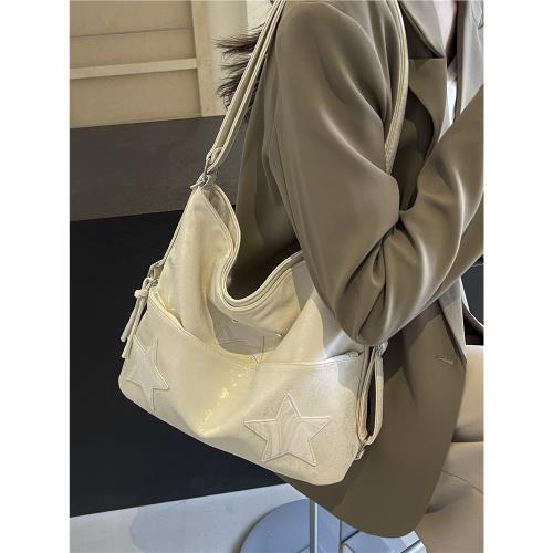 大容量通勤包包女式2025新款春夏時尚多功能雙肩包星星大包托特包