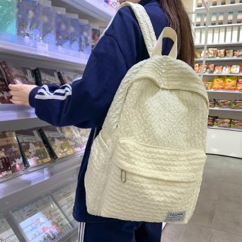 新款簡約雙肩包大容量初高中學生書包韓版旅行出遊小清新女士揹包