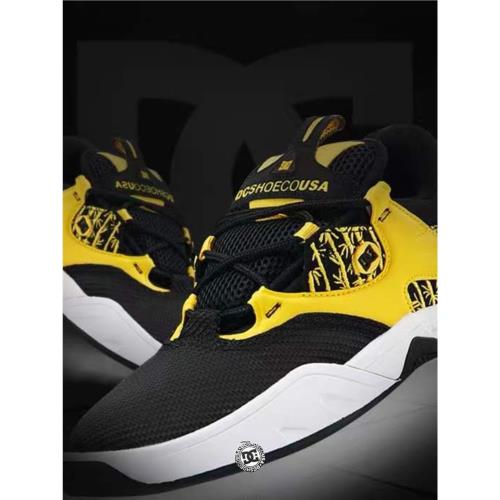 DCSHOECOUSA男子DC KALIS網面透氣緩震低幫運動鞋黑黃ADYS100508