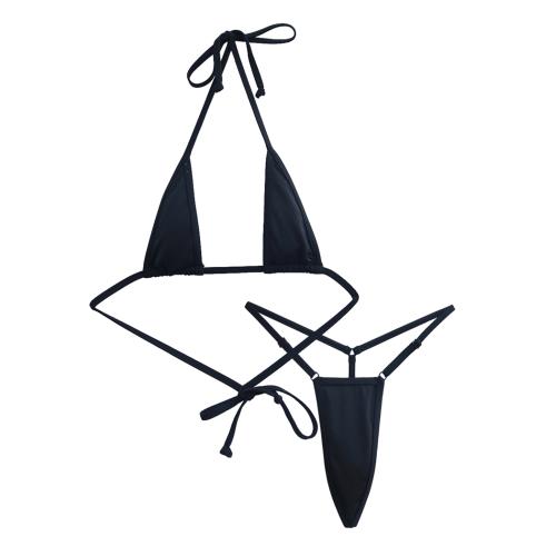 新款歐美三角比基尼性感女迷爾比基尼泳衣超小露背