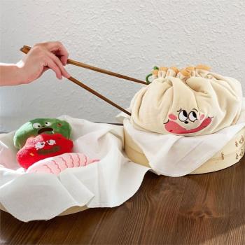 寵物狗狗聞嗅玩具韓國INS大餃子套裝BB叫響紙藏食解悶毛絨四件套