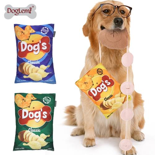 doglemi薯片藏食益智狗玩具嗅聞 柯基法斗磨牙漏食發聲陪伴寵物