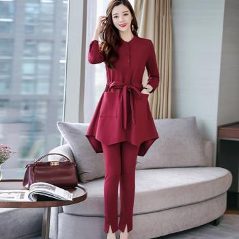 喜婆婆婚宴裝平時可穿結婚禮服時尚減齡高階感兩件套媽媽秋裝套裝