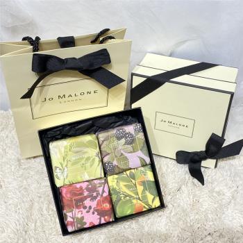 【Jo Malone】獨家禮盒 100g*4 四顆組/黑石榴/紅玫瑰/英國梨與小蒼蘭/青檸羅勒柑橘