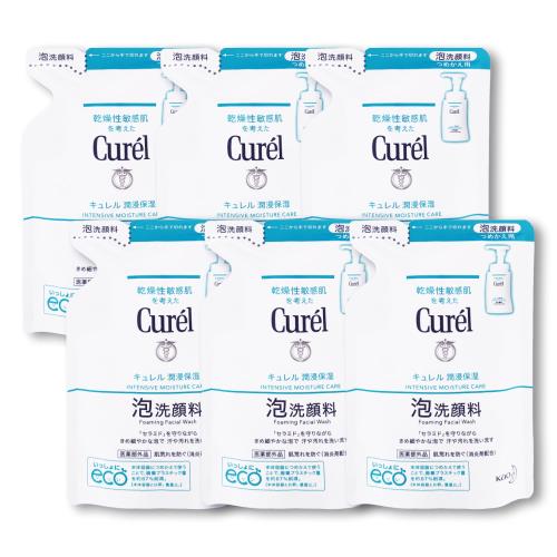 【即期2026年10月】Curel珂潤 潤浸保濕洗顏慕斯【補充包】（130ml）x6包組